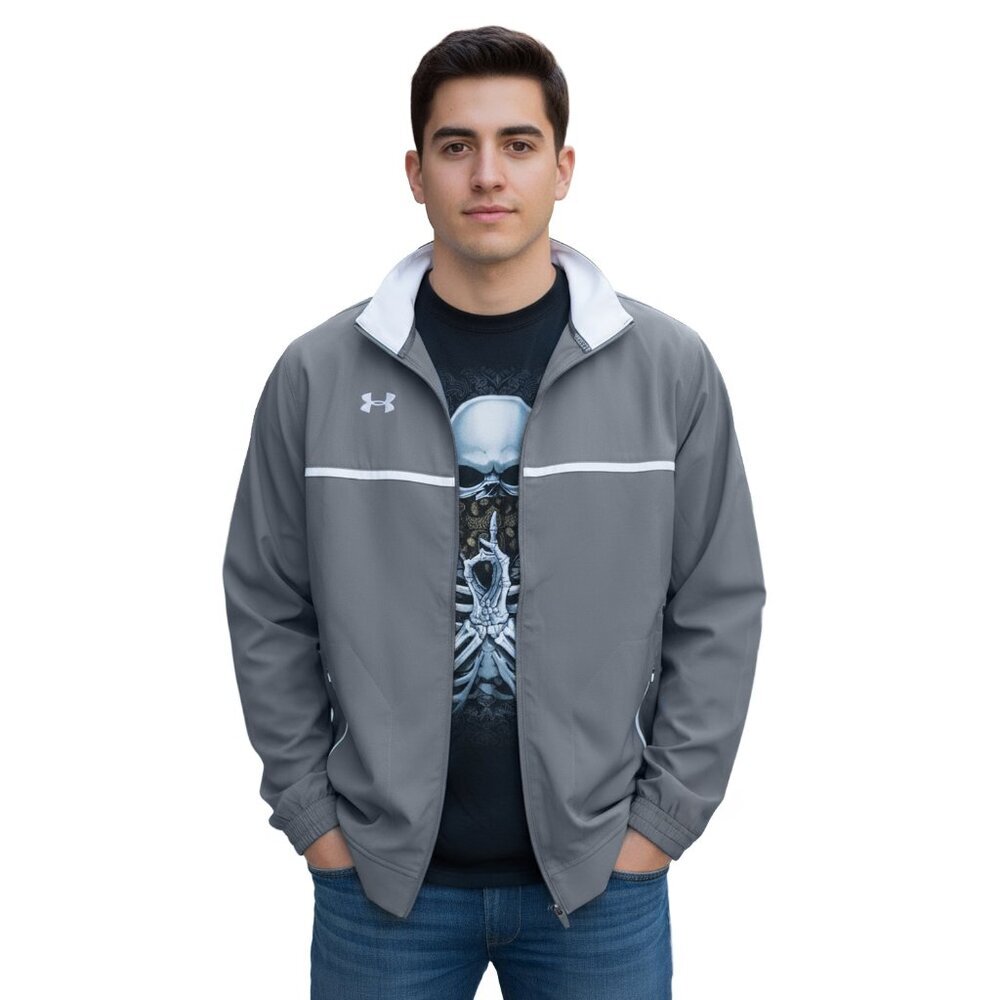 Under Armour Men’s Jacket All Seasons Gear Steel Reflective Logo Loose Fit 3XLT - Picture 2 of 7